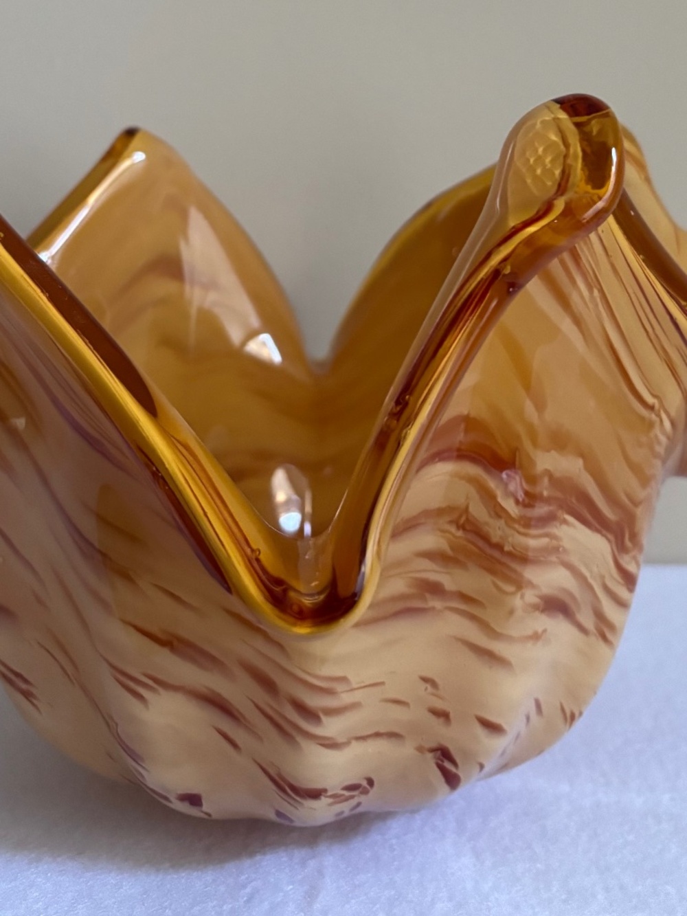 Murano Art Glass Handkerchief Vase